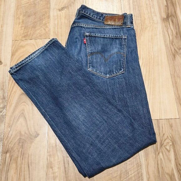 LEVI’S Capital E Hesher Blue Jeans Men’s size 39x33 (tag 38) USA - Picture 6 of 16
